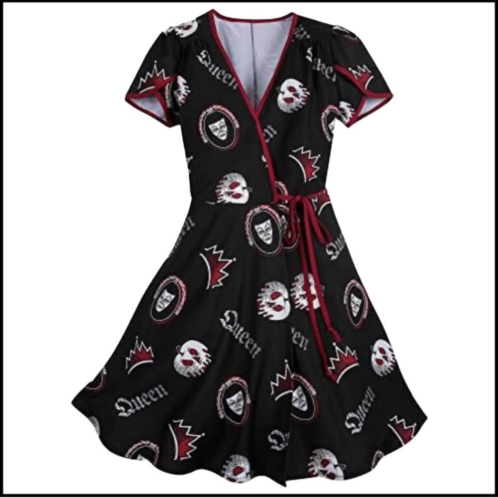 NWOT DISNEY Evil Queen Wrap Halloween Fun Dress XL